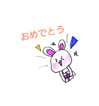 かおデカうさぎ 0（個別スタンプ：6）