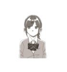 無口だけどちょっとかわいい女子高生（個別スタンプ：1）