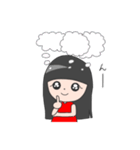 赤い服のぱっつん女子（個別スタンプ：14）
