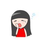 赤い服のぱっつん女子（個別スタンプ：27）