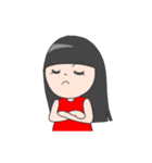 赤い服のぱっつん女子（個別スタンプ：32）