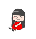 赤い服のぱっつん女子（個別スタンプ：36）