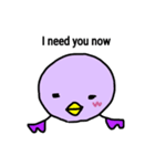 宙飛び回る紫鳥（個別スタンプ：10）