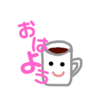 コーヒーどうぞカップくん（個別スタンプ：3）
