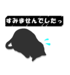 かげねこ (背景透過)（個別スタンプ：12）
