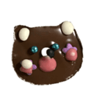 勢いのあるチョコのクマさん（個別スタンプ：3）