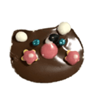 勢いのあるチョコのクマさん（個別スタンプ：4）