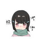 黒髪ボブっ子（個別スタンプ：8）