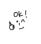 落書き風顔文字（個別スタンプ：6）