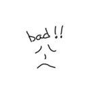 落書き風顔文字（個別スタンプ：7）