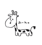 白黒のキリンとクマだよ。（個別スタンプ：2）