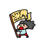 アフロ スタンプ（個別スタンプ：6）
