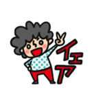 アフロ スタンプ（個別スタンプ：34）