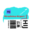 日本の空港 IATAスリーレター②（個別スタンプ：6）