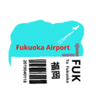 日本の空港 IATAスリーレター②（個別スタンプ：16）