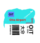 日本の空港 IATAスリーレター②（個別スタンプ：18）