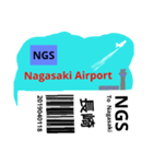 日本の空港 IATAスリーレター②（個別スタンプ：20）
