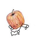 色鉛筆画りんご（個別スタンプ：1）