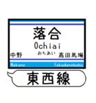 メトロ 東西線 駅名 シンプル＆いつでも（個別スタンプ：2）