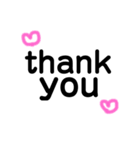 ♡シンプル文字♡英語（個別スタンプ：1）