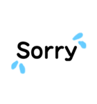 ♡シンプル文字♡英語（個別スタンプ：3）