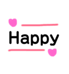♡シンプル文字♡英語（個別スタンプ：5）