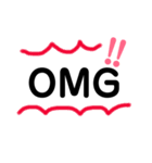 ♡シンプル文字♡英語（個別スタンプ：6）