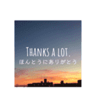 美しい風景とありがとうメッセージ（個別スタンプ：2）