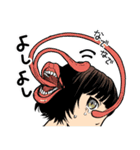 ろくろ首と二口女（個別スタンプ：19）