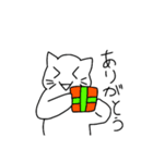 顔文字風猫さん（個別スタンプ：5）