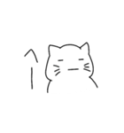 顔文字風猫さん（個別スタンプ：7）