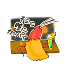 お酒が好きな有頭エビフライ（個別スタンプ：4）