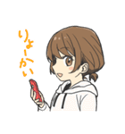 女の子の敬語とタメ語のスタンプ（個別スタンプ：6）