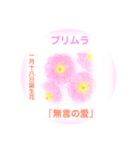 1月、誕生日の花  花言葉付き（個別スタンプ：18）