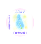1月、誕生日の花  花言葉付き（個別スタンプ：30）