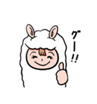 アルパカを着た少女（個別スタンプ：20）