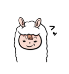 アルパカを着た少女（個別スタンプ：33）