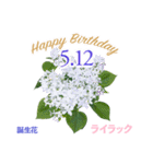 5月誕生日の友達に誕生花でHappy Birthday（個別スタンプ：12）