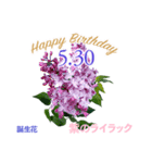 5月誕生日の友達に誕生花でHappy Birthday（個別スタンプ：30）