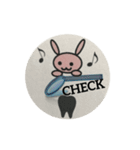 音楽好きなクマさん＆ウサギさん3(歯ver.)（個別スタンプ：1）