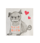 黒パグ ＆ 黒ペキニーズ（個別スタンプ：9）