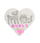 黒パグ ＆ 黒ペキニーズ（個別スタンプ：32）