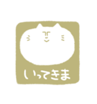 変な猫のハンコ風スタンプ（個別スタンプ：37）