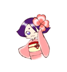 お着物娘（個別スタンプ：1）