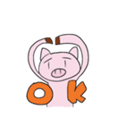 無表情なブタさん（個別スタンプ：9）