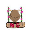 ネガふくろう（個別スタンプ：32）