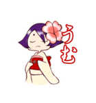 お喋りお着物娘（個別スタンプ：3）