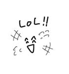 落書き顔文字第2段（個別スタンプ：10）