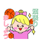 バスケットボール女の子(少年団保護者版)（個別スタンプ：11）