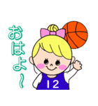 バスケットボール女の子(少年団保護者版)（個別スタンプ：22）